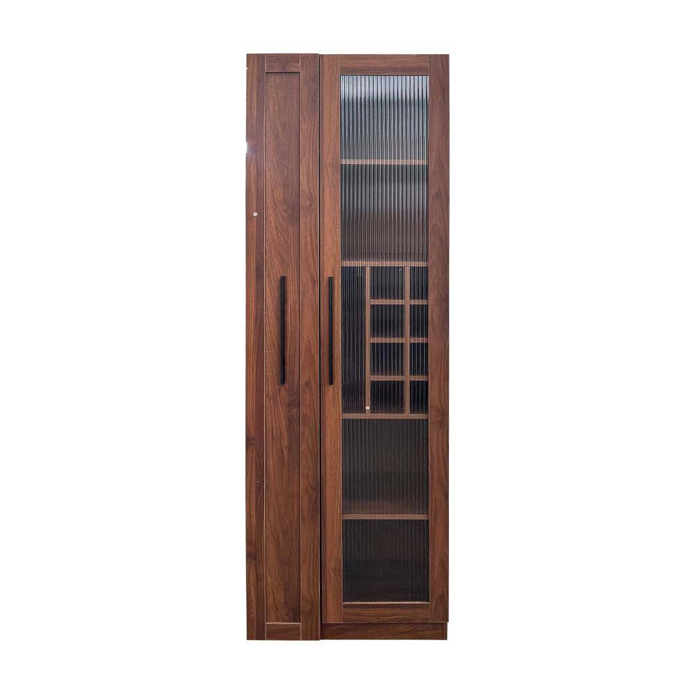 24 in W x 16 in D x 71 in H Linen Cabinet, Kitchen Pantry Cabinet in Walnut with Pull-Out Multi-Tier Storage Shelf price history on PriceWatchPro