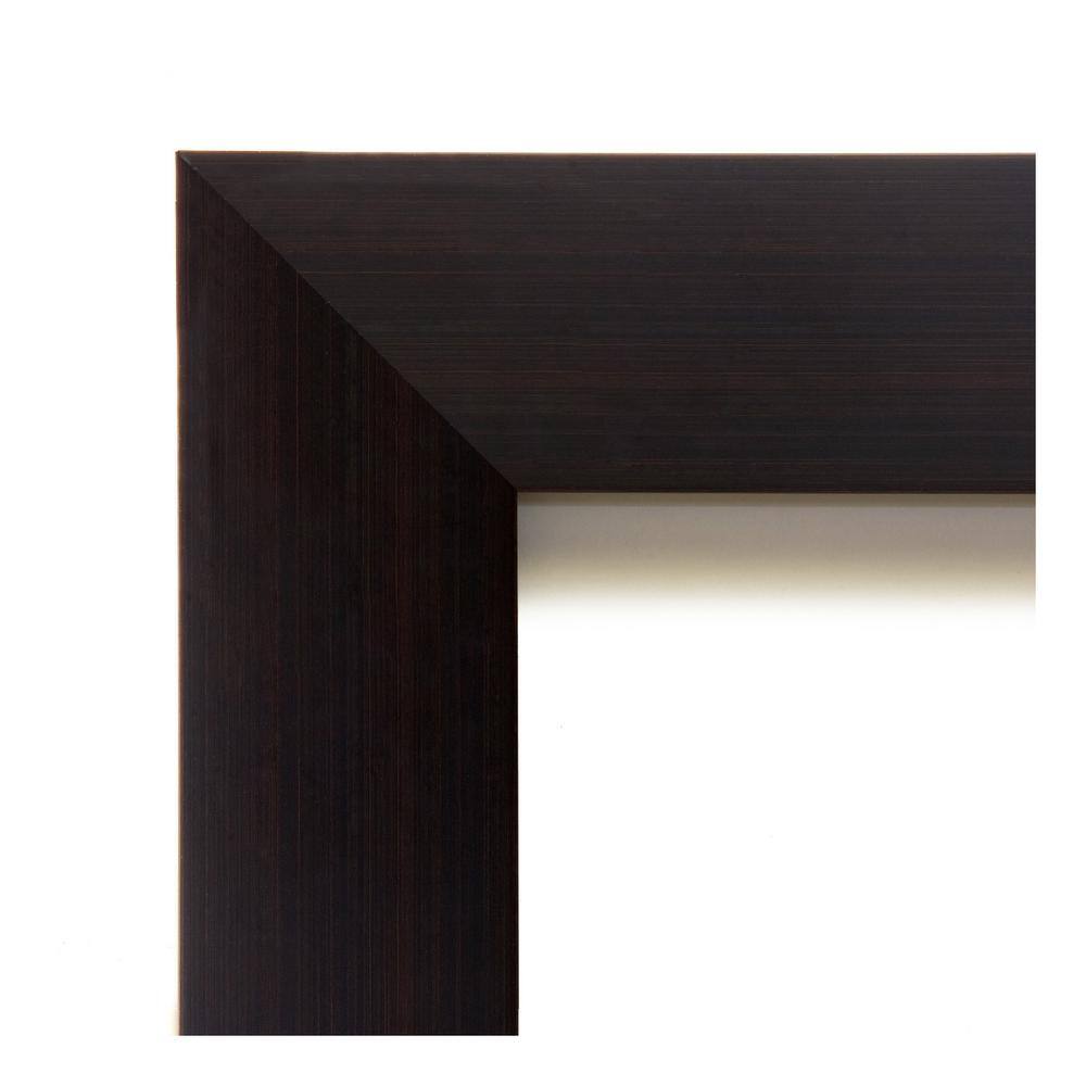 Espresso Wood Rectangular Bathroom Vanity Mirror 24 x 30 Inch