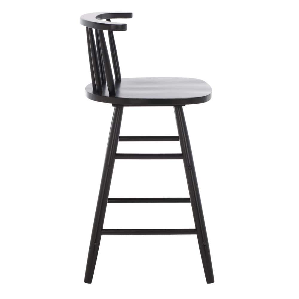 Jay Black Wood and Metal Counter Stool