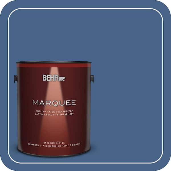 BEHR MARQUEE 1 gal. #PPU15-04 Mosaic Blue One-Coat Hide Matte Interior Paint & Primer