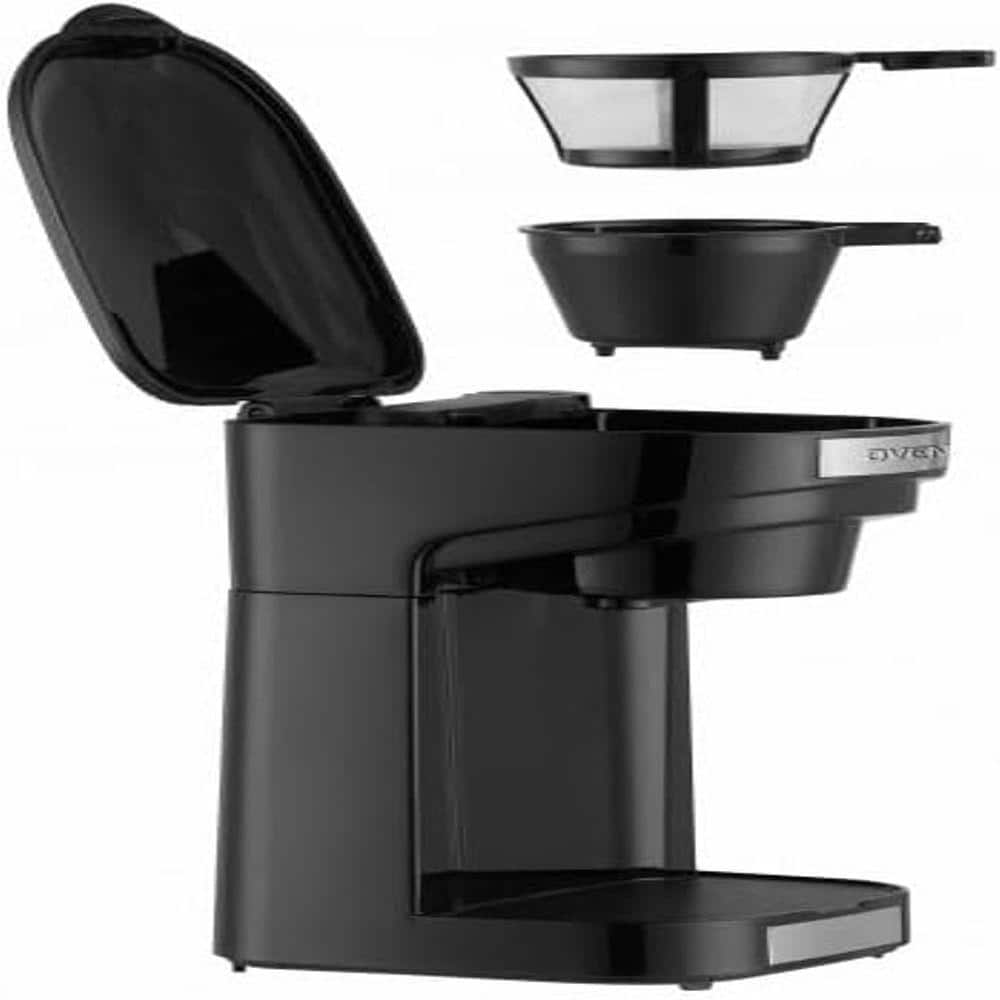 Series 2-Cup Black Drip Coffee Maker with Auto Shut-Off, 2 Ceramic Mugs, Compact Design Black CMDD2MB - Thumbnail 5