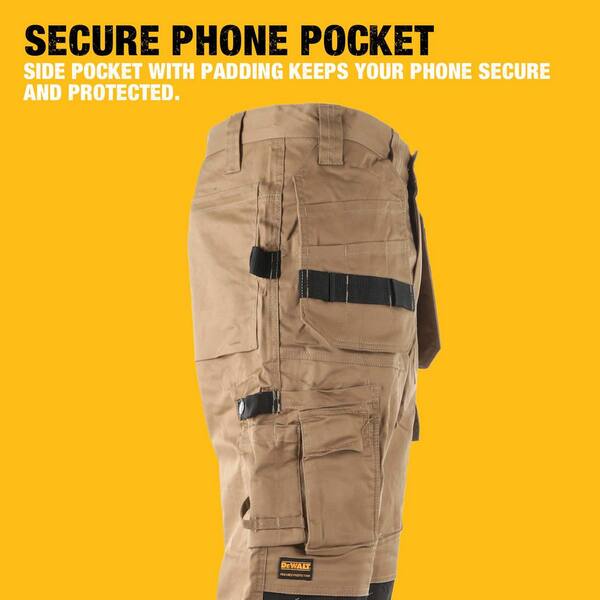 DEWALT ProTradesman Men's 32 in. W x 33 in. L Tan Polyester/Cotton