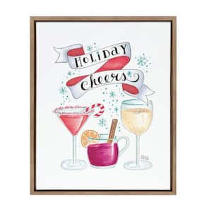 Sylvie Holiday Cheers 24 in. x 18 in. Framed Canvas By Valerie McKeehan Framed Canvas Wall Art