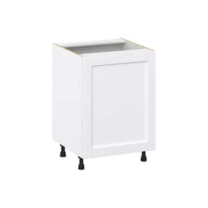 Mancos Bright White Shaker Assembled Base Kitchen Cabinet with Full Height Door (24 in. W x 34.5 in. H x 24 in. D)