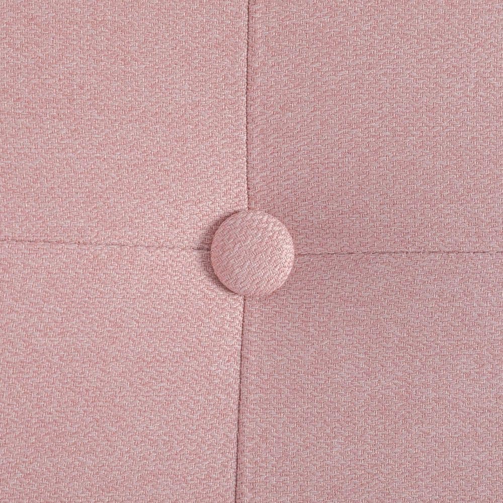 Pearl Pink Fabric Espresso Wood Accent Chair 28x32x29 in