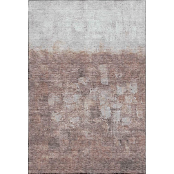 Mayfield Premium Machine Washable Abstract AMF2119 Paprika 10 ft. x 14 ft. Area Rug