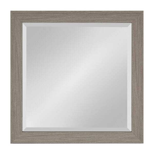 Kate and Laurel Medium Rectangle Gray Beveled Glass Classic Mirror (24 in. H x 24 in. W)