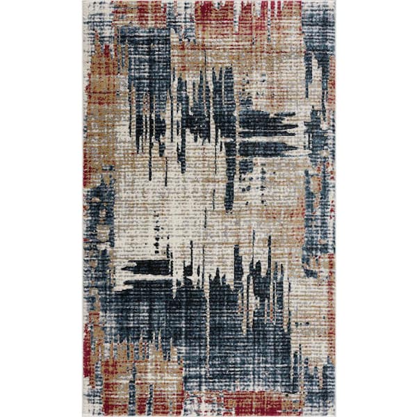 Rug Branch Nova Multi 3 ft. 9 in. x 5 ft. 6 in. Modern Abstract Area Rug