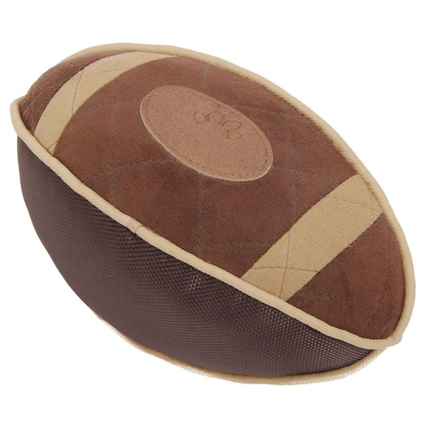 Unbranded Durable Oxford Nylon and Mesh Plush Squeaky Football Dog Toy