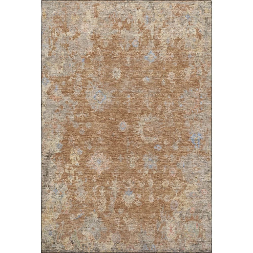Mayfield Premium Machine Washable Abstract AMF2302 Copper 10 ft. x 14 ft. Area Rug price history on PriceWatchPro
