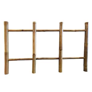48 in. H x 60 in. L Bamboo Post and Rail Fence