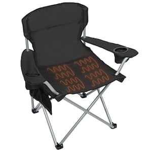 Black Polyester Heavy Duty Heated Quad Chair