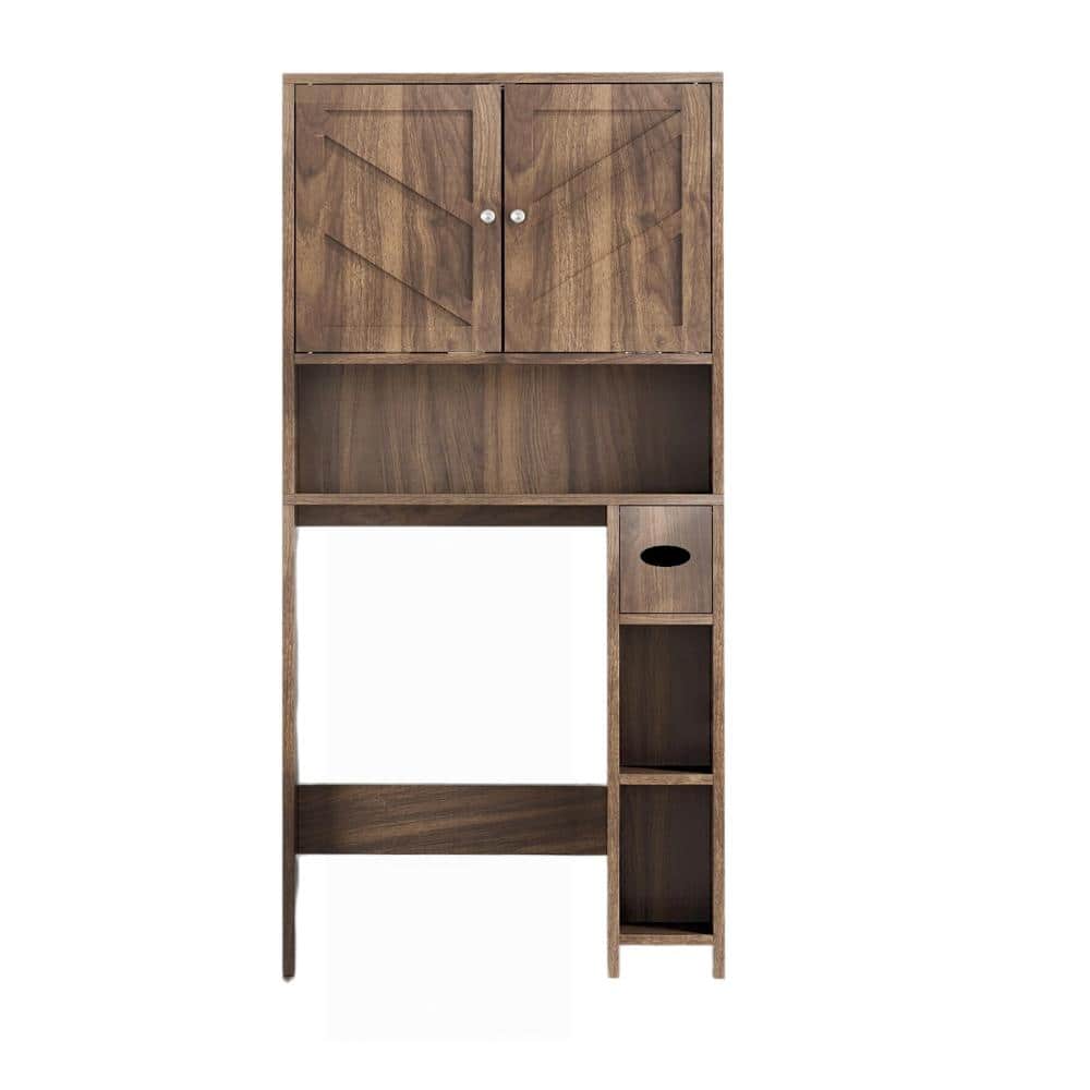29 in. W x 65 in. H x 8 in. D Walnut Over The Toilet Storage with Adjustable Shelf and Toilet Paper Holder price history on PriceWatchPro