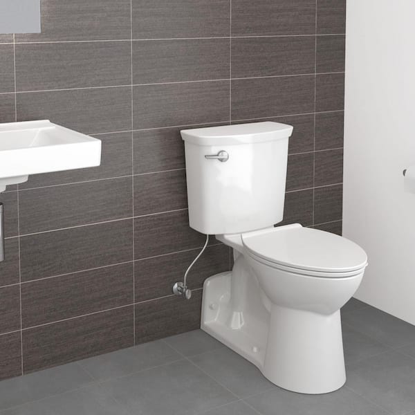 American Standard Yorkville VorMax Floor-Mount 2-Piece 1.28 GPF Single Flush Right Height Elongated Toilet in White, Seat Not Included