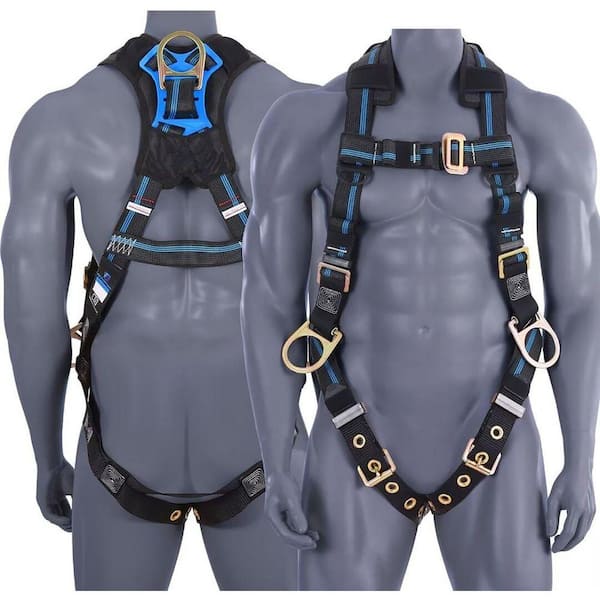 【pharfaite】Harness Denim Luxe ネイビー KIWDZFU XL/2XL Fall Protection Safety Harness Kit OSHA ANSI