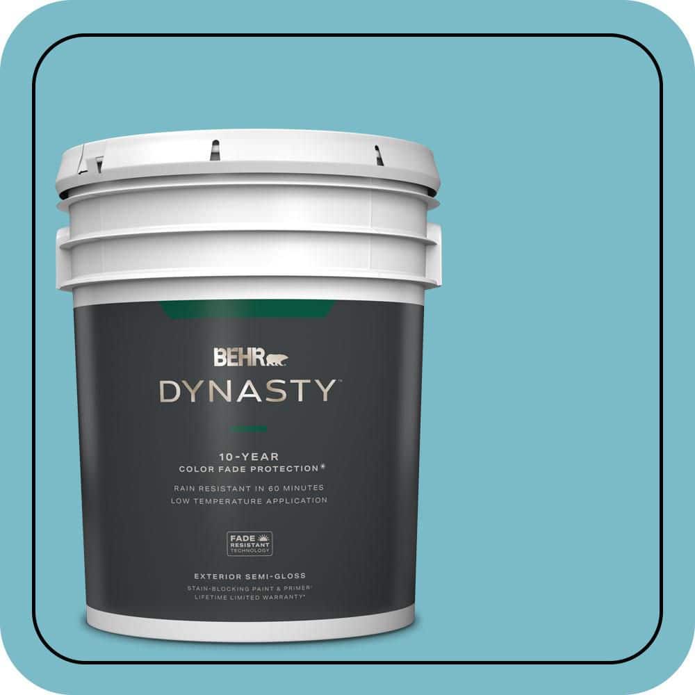 5 gal. #M470-4 Azure Lake Semi-Gloss Enamel Exterior Stain-Blocking Paint & Primer price history on PriceWatchPro