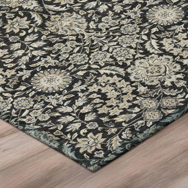 Chantille Machine Washable Indoor/Outdoor Abstract ACN3101 Black 3 ft. x 4 ft. Area Rug