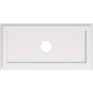 40 in. W x 20 in. H x 5 in. ID x 1 in. P Rectangle Architectural Grade PVC Contemporary Ceiling Medallion