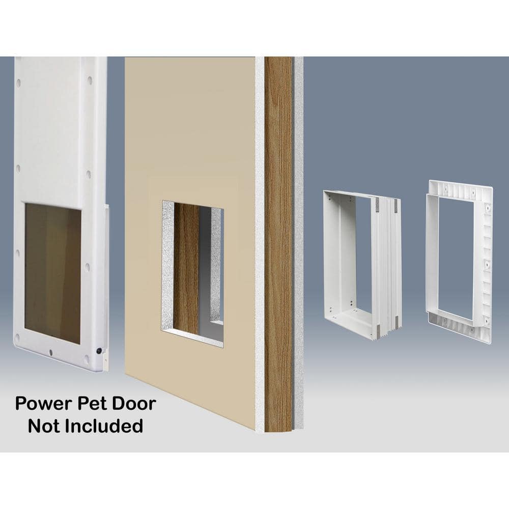 Large White Aluminum Wall Tunnel for Pet Door