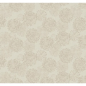 Taupe Grandeur Unpasted Paper Wallpaper, Matte 27 in. by 27 ft.