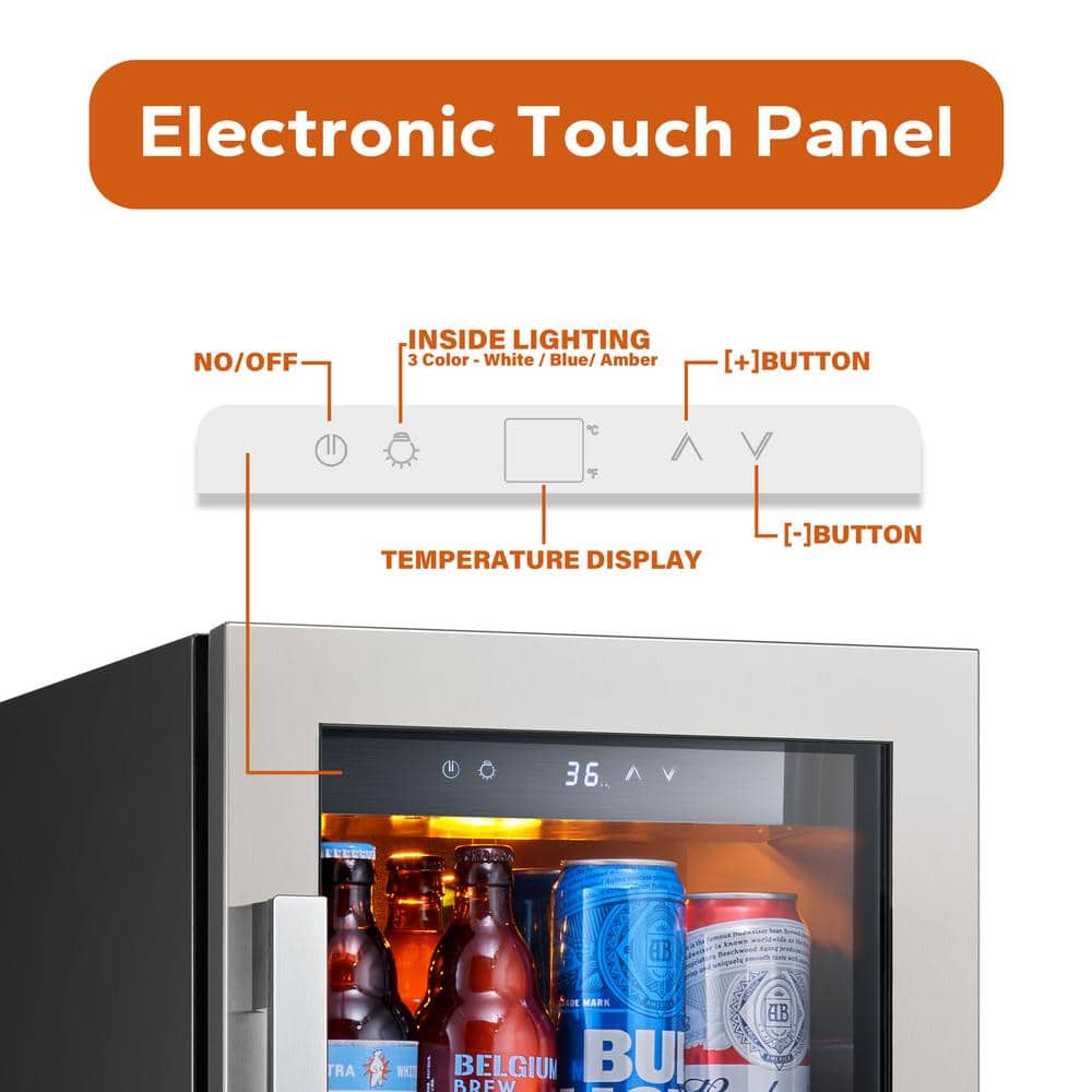 30 in. Dual Zone 200-Cans Beverage Cooler Built-In or Freestanding Fridge Side-by-Side Refrigerators Frost Free in Black