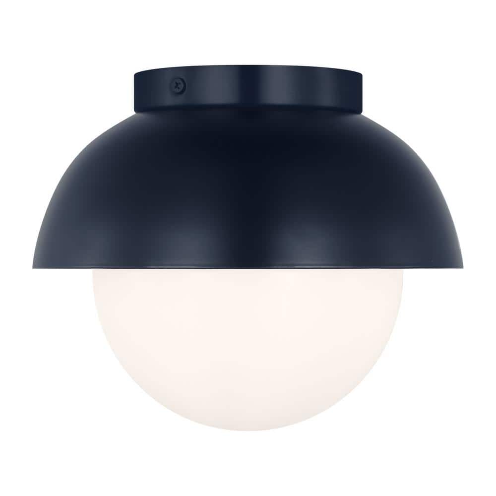 Navy Opal Glass Modern Flush Mount Light