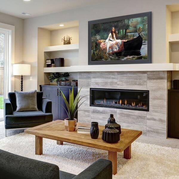 The-Makerista-Wood-Room-Fireplace-Black-Oil-Painting-Flowers - The Makerista