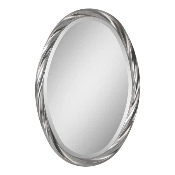 Filament Design Luna 30 in. x 20 in. Twisted Silver Leaf Framed Mirror