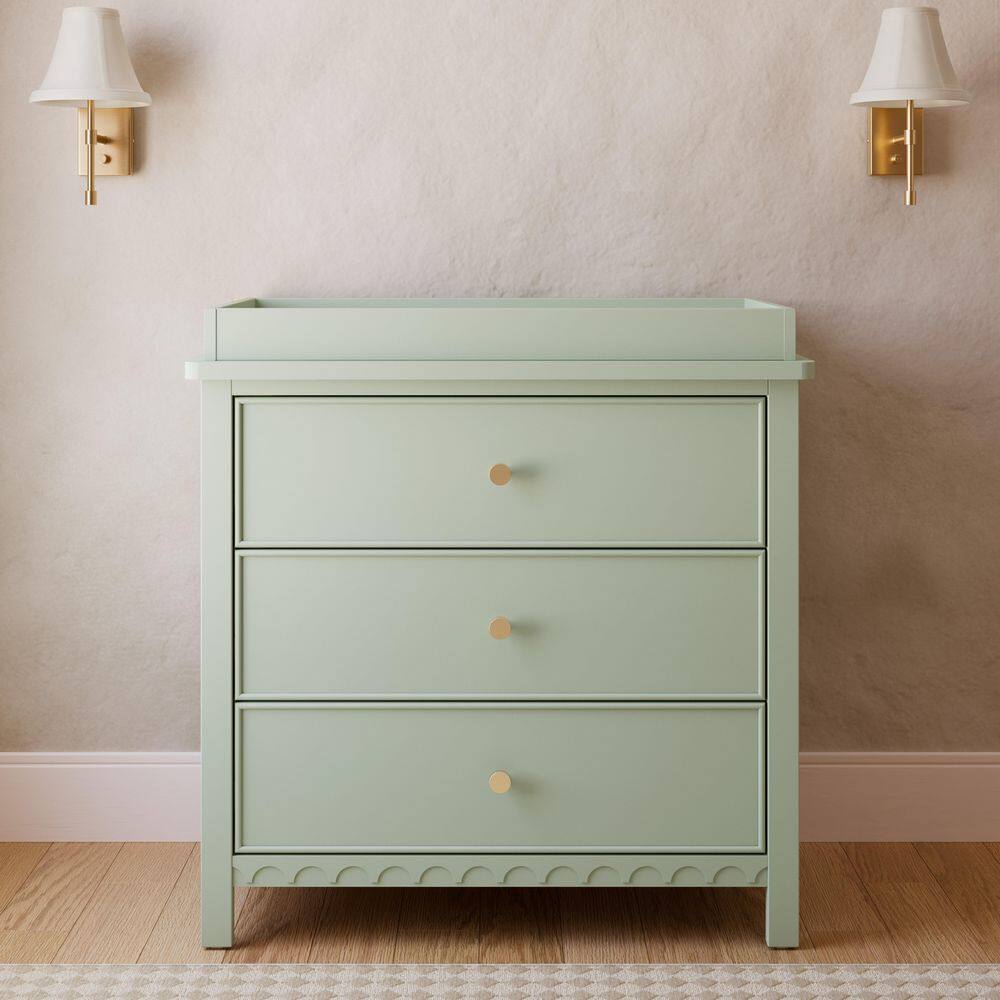 "Sasha Sage 3 Drawer 35.47"" Dresser with Changing Topper" price history on PriceWatchPro