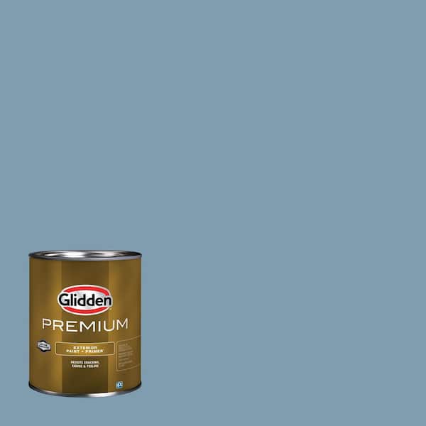 Glidden Premium 1 qt. PPG1152-4 Americana Semi-Gloss Exterior Latex Paint