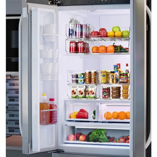 Sorbus Stackable Storage Bins Open Front-Clear Acrylic Pantry and Kitchen Bins for Storage and Organization (Small 2 Pack)