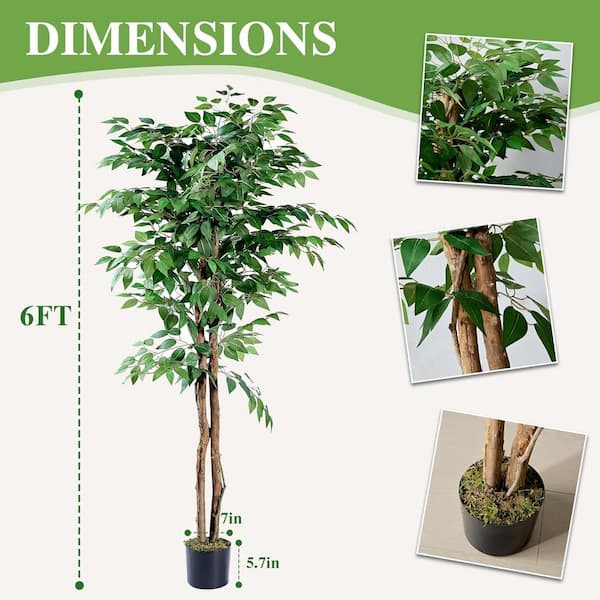 Planta Artificial De Buganvilla SOGUYI 180 Cm - Con Tronco De Madera Y Maceta, Decoración Realista Para Interior