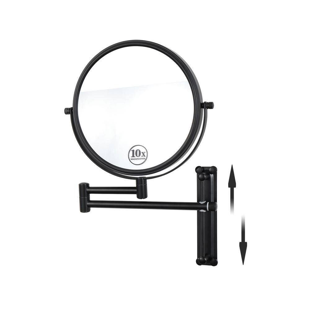 FUNKOL 8 in. W x 8 in. H Round 1X/10X Magnifying Wall Mounted Height