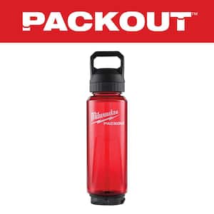 Milwaukee PACKOUT 25 Oz. Red Plastic Bottle with Chug Lid 48-22