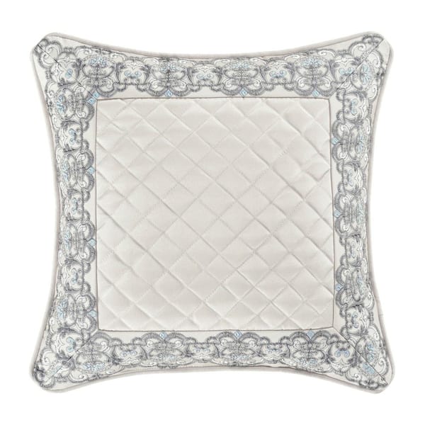 J QUEEN NEW YORK INC Avelina Polyester 18 in. Square Embellished Decorative Throw Pillow 18 x 18 in.