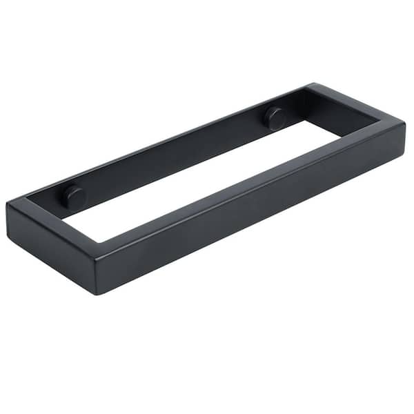 8 in. Wall Mounted SUS304 Stainless Steel Integrated Bathroom Hand Towel Bar Holder Rail in Matte Black