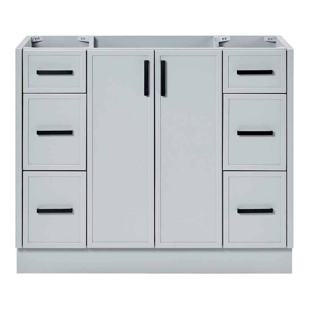 Kelly 42" Light Gray Wood Freestanding Vanity Cabinet