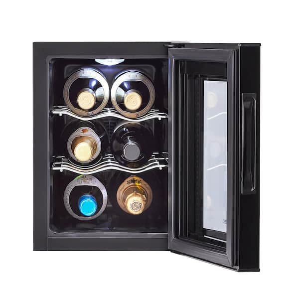 6-Bottle Single Zone Wine Cellar in Black