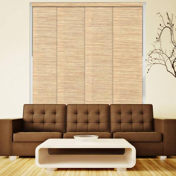 Chicology Panel Track Blinds Nile Reed  Cordless Light Filtering Adjustable with 22 in Slats Up to 80 in. W x 96 in L