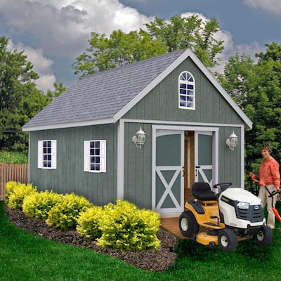 Best Barns Belmont 12 ft. x 24 ft. Wood Storage Shed Kit with Floor ...