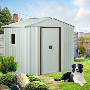 8 ft. W x 4 ft. D Outdoor Metal Storage Shed with Window (32 sq. ft.)