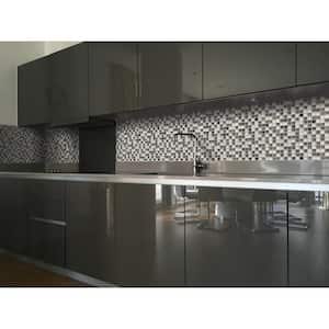 Antwerp Multi Gray Backsplash 11.81 in. x 11.81 in. Square Joint Gloss Glass Mosaic Wall Tile (0.97 sq. ft./Each)