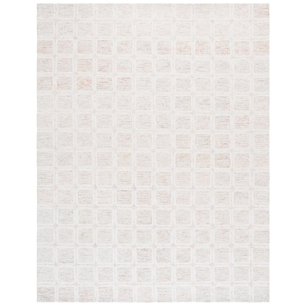 Pine 8 ft. x 10 ft. Rust/Gray Geometric Tile Area Rug