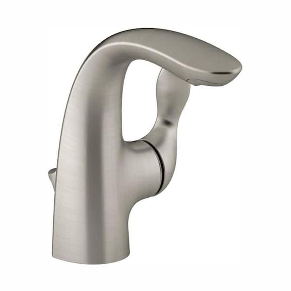 KOHLER Refinia Single Hole Single Handle High-Arc Water-Saving Bathroom Faucet in Vibrant Brushed Nickel