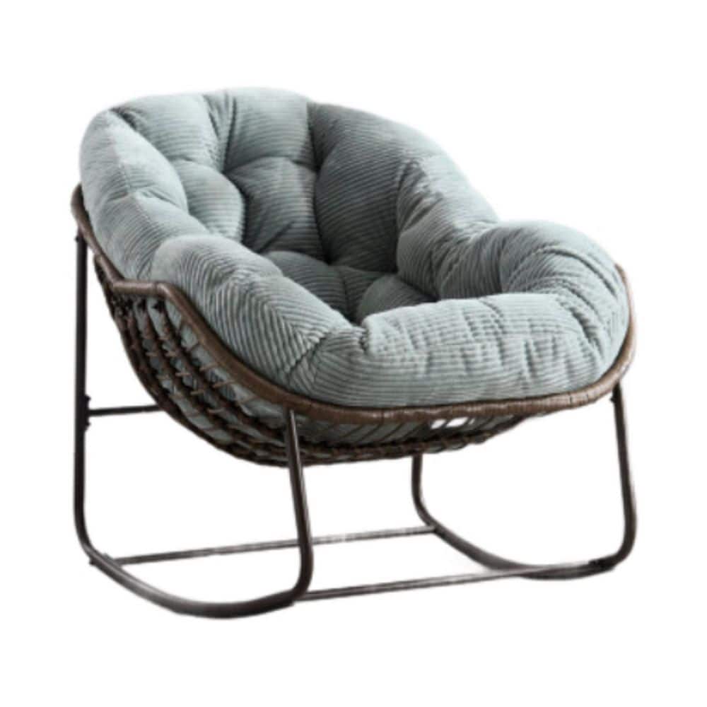 Series Frame Bronw Rattan Metal Rocking Outdoor Rocking Chair with CushionGuard White Cushion 1Piece price history on PriceWatchPro