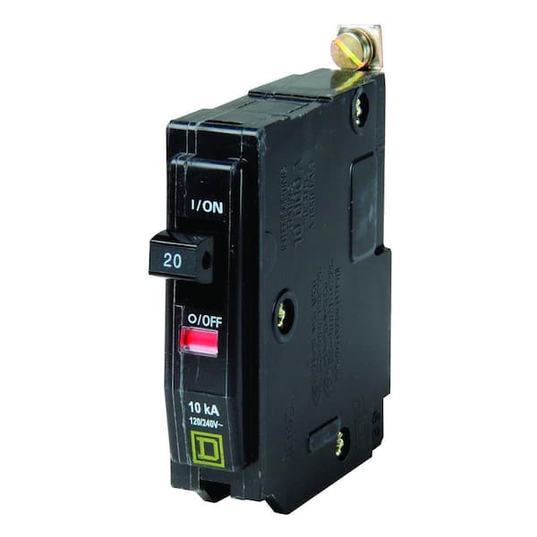 Square D QO 20 Amp Single-Pole Bolt-On Circuit Breaker - Boxed