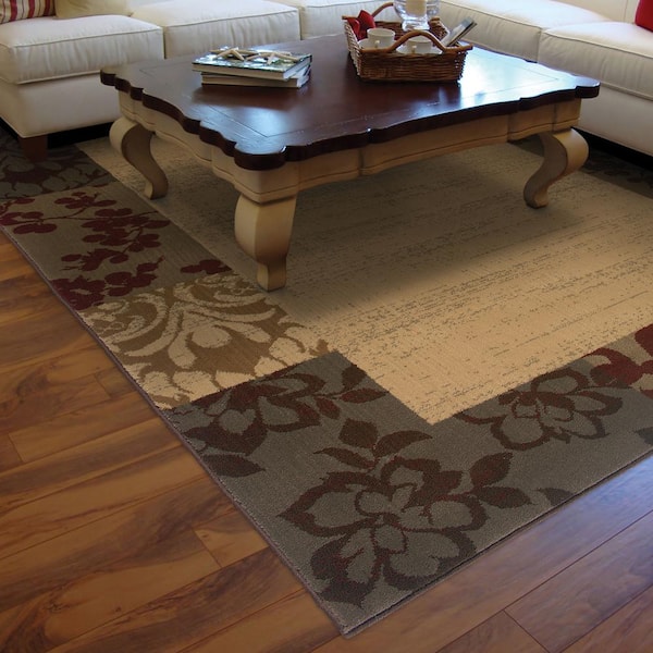 Framework Beige 10 ft. x 13 ft. Area Rug