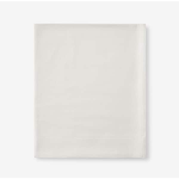 The Company Store Legacy Velvet Flannel Cream Solid Twin Flat Sheet