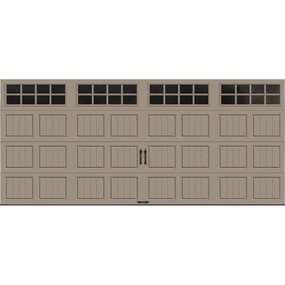 Gallery Steel Short Panel 16 ft x 7 ft Insulated 18.4 R-Value Sandtone Gara