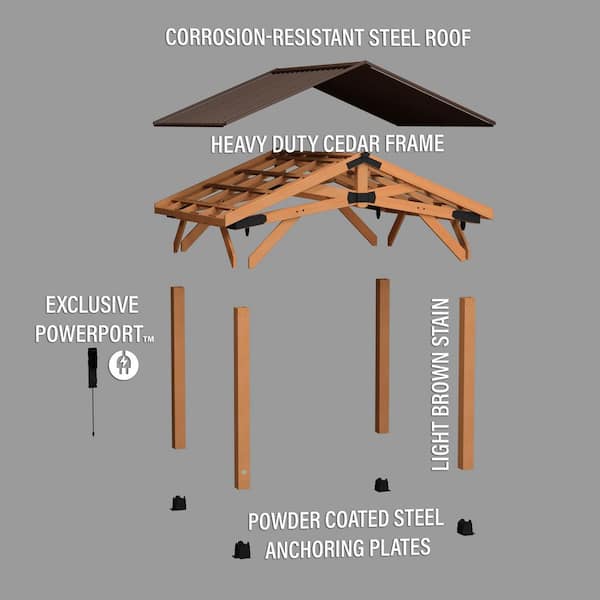 Backyard Discovery Norwood 12 ft. x 10 ft. All Cedar Wood